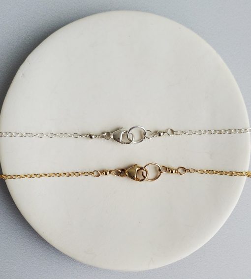 Pendant clasp in sterling silver or 14kt gold fill handmade by Carrie Whelan Designs
