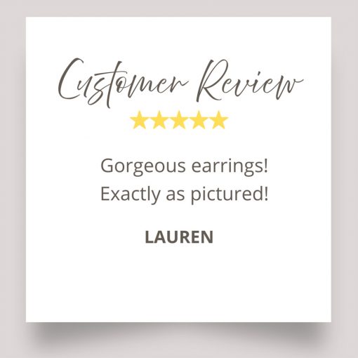 gray pearl oval earrings customer review at Carrie Whelan Designs