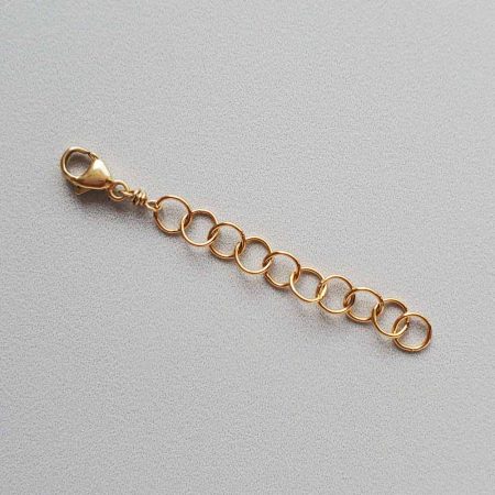 Gold chain necklace extender by Carrie Whelan Designs