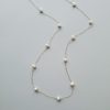 Pearl station necklace in silver by Carrie Whelan Designs