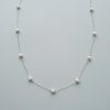 Pearl station necklace in sterling silver by Carrie Whelan Designs
