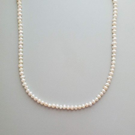 Handcrafted small pearl necklace by Carrie Whelan Designs